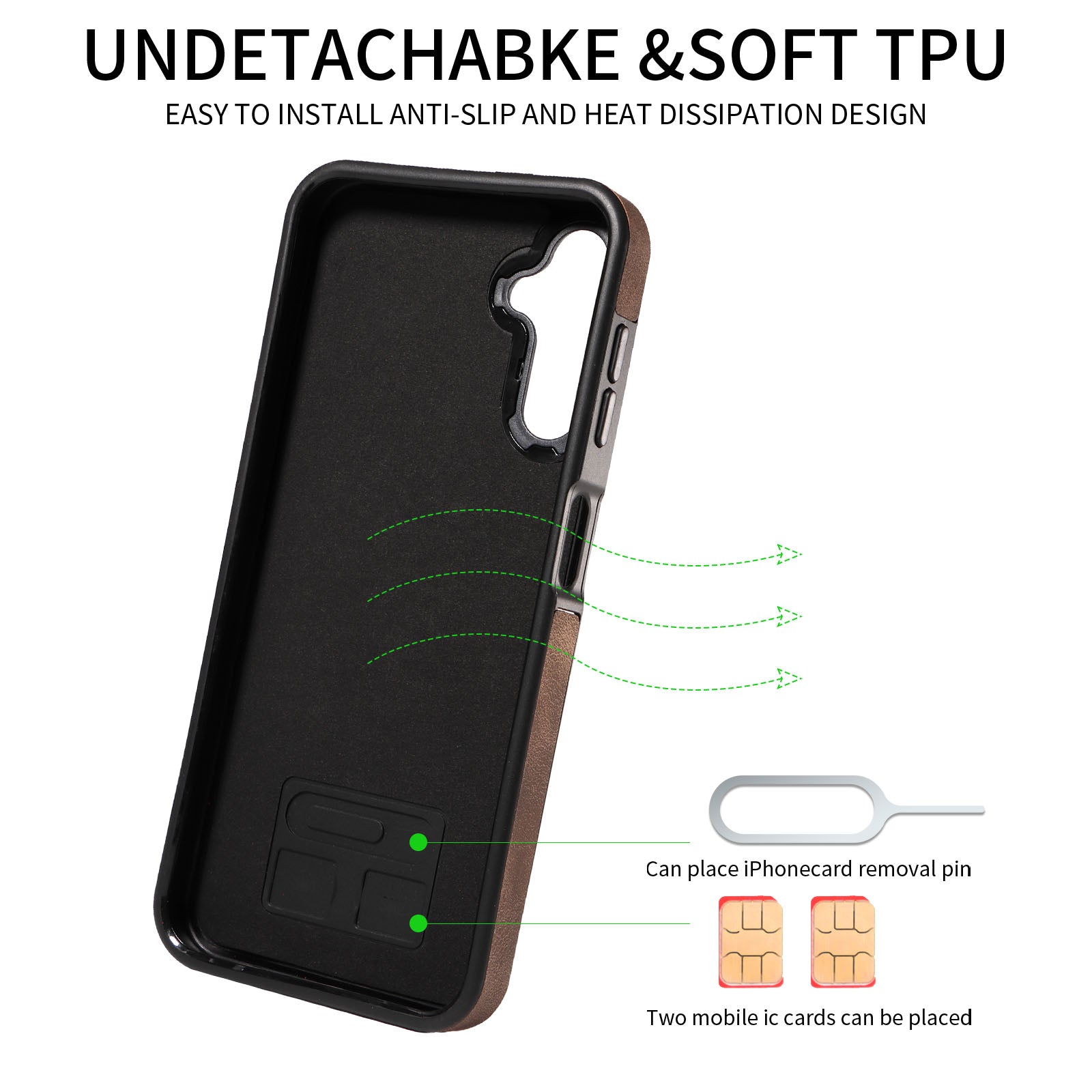 001 For Samsung Galaxy A14 5G A14 4G Ring Kickstand Card Holder Cover Skin-touch PU Leather TPU Phone Case