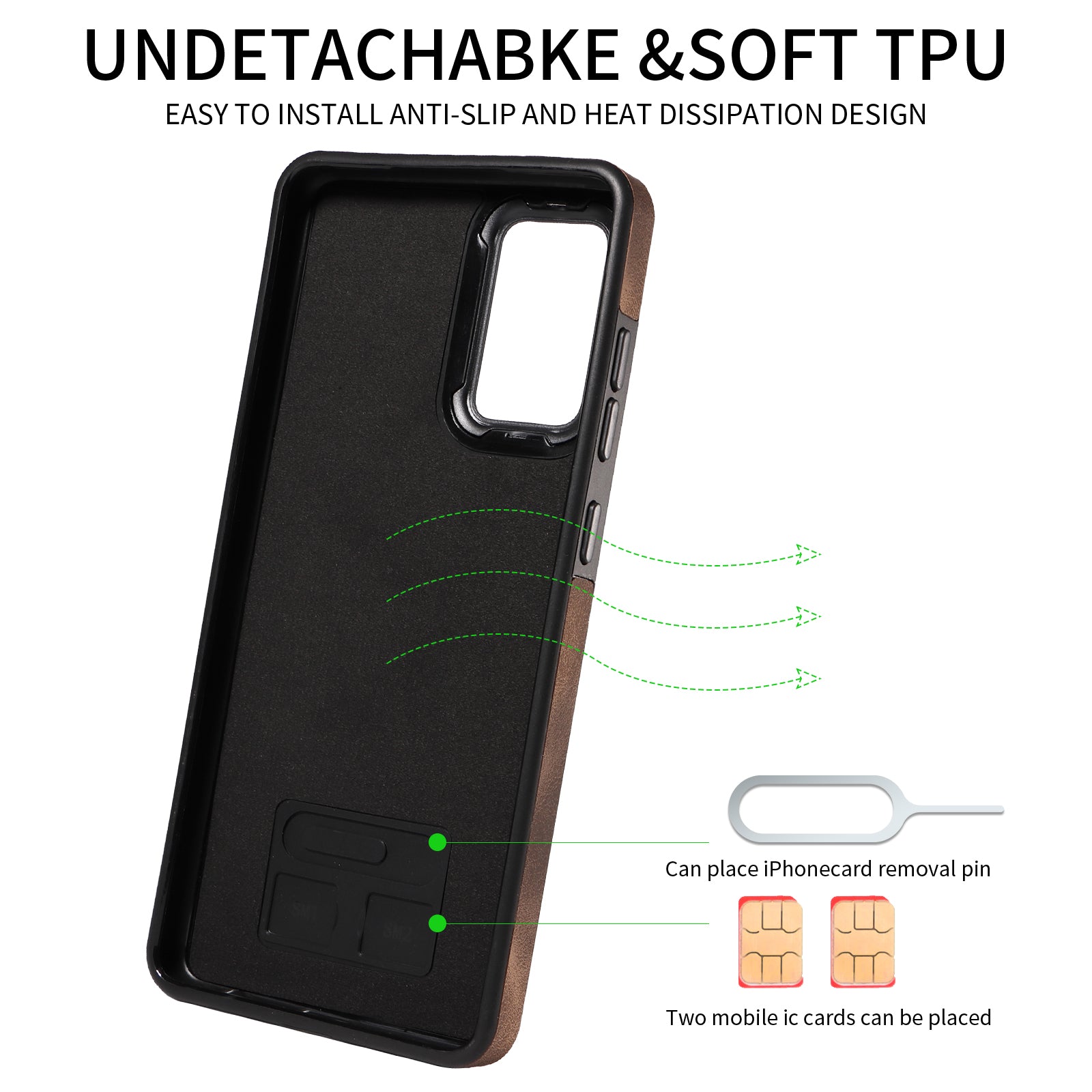 001 For Samsung Galaxy A32 4G (EU Version) PU Leather Coated TPU Phone Cover Ring Kickstand Card Holder Case