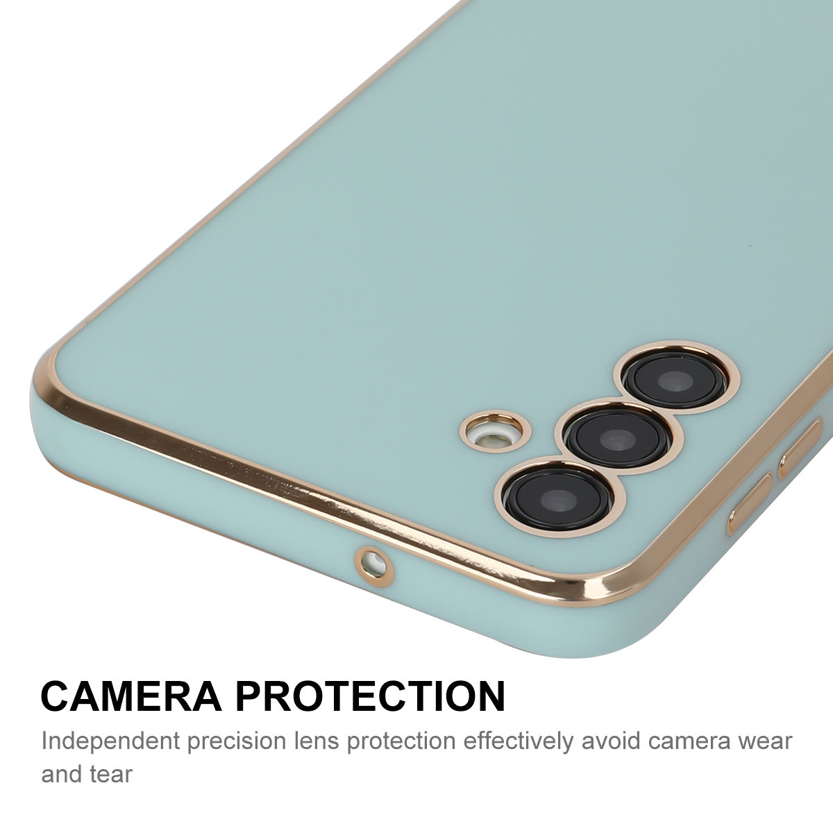 ENKAY HAT PRINCE For Samsung Galaxy A14 5G Electroplating Edge TPU Case Precise Cutout Anti-Fall Phone Cover