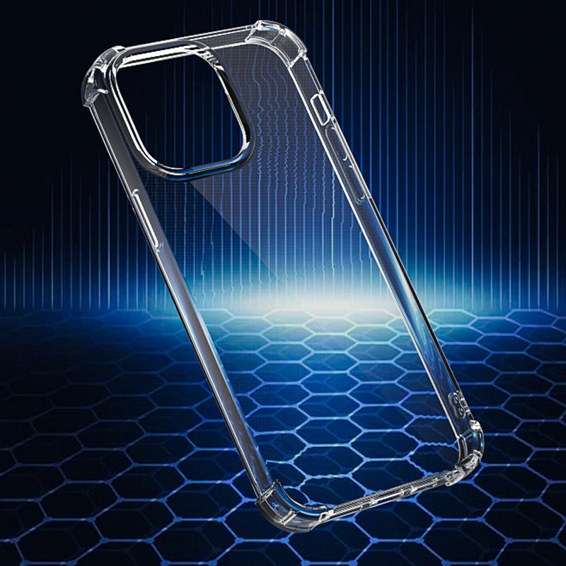 Clear Cell Phone Case for iPhone 15 Pro TPU Four Corners Reinforced Anti-Fall Cover