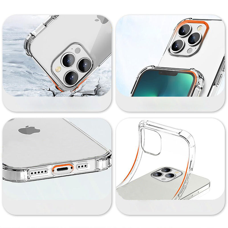 Clear Cell Phone Case for iPhone 15 Pro TPU Four Corners Reinforced Anti-Fall Cover