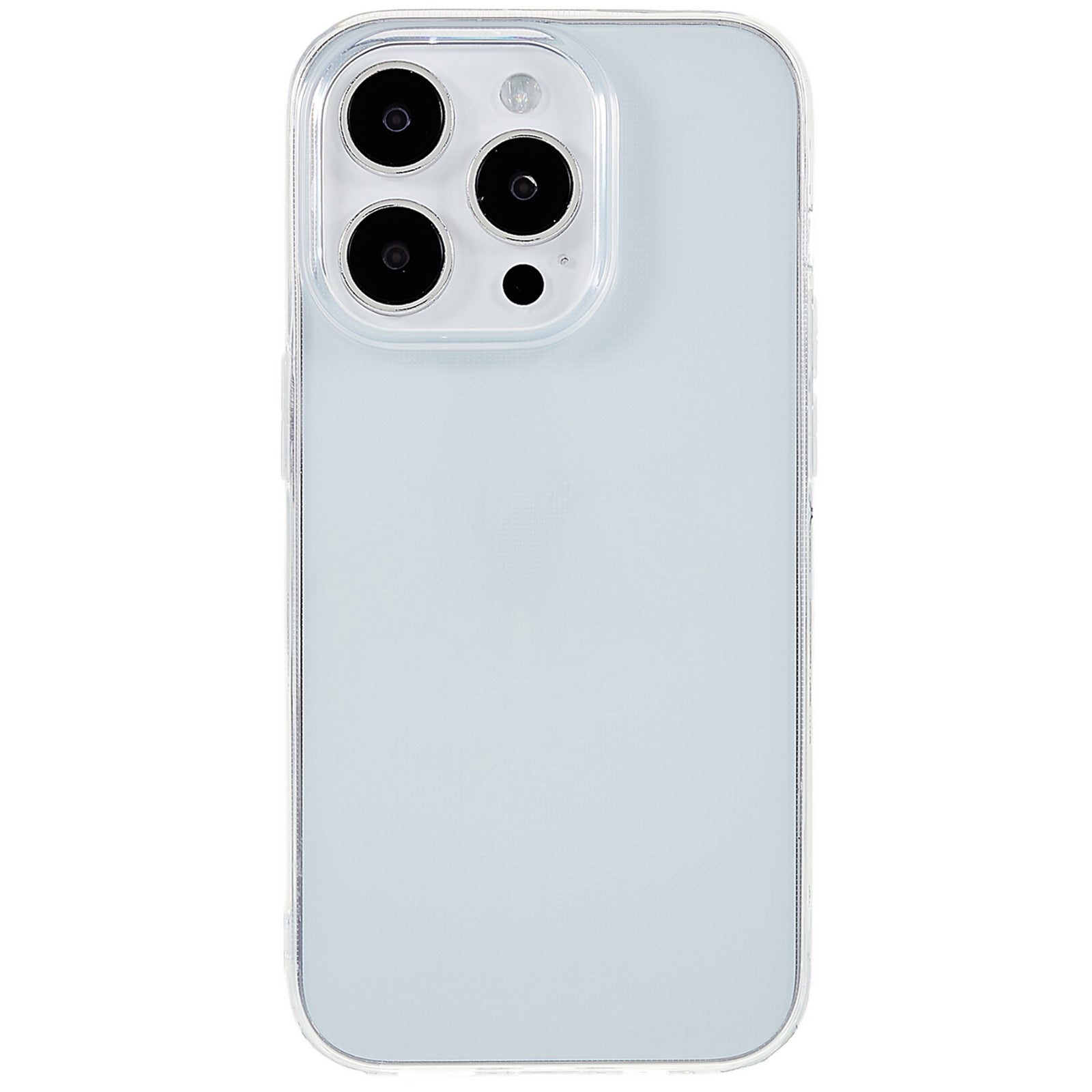 2.0mm Watermark-free Phone Cover for iPhone 15 Pro Max Transparent TPU Back Case