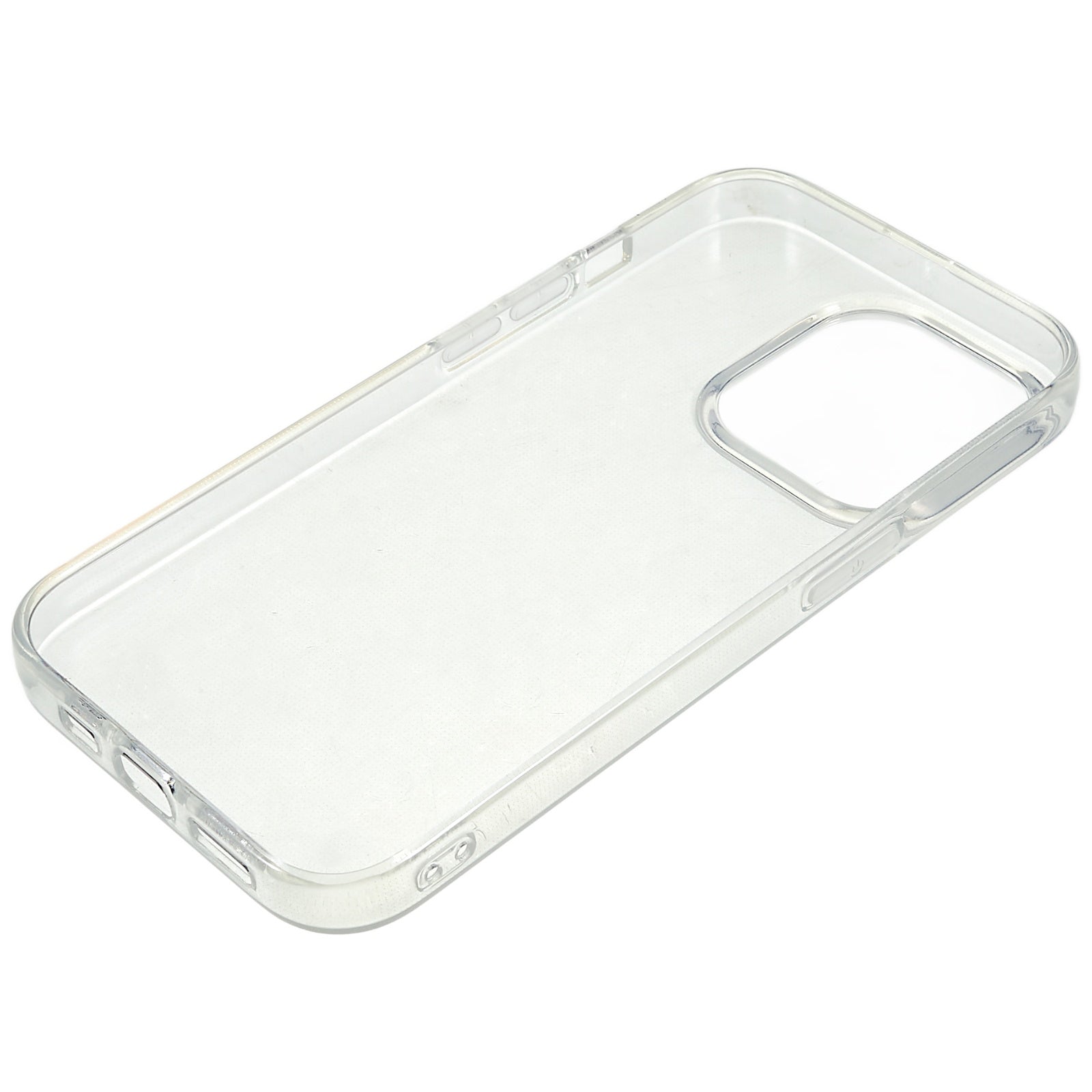 2.0mm Watermark-free Phone Cover for iPhone 15 Pro Max Transparent TPU Back Case