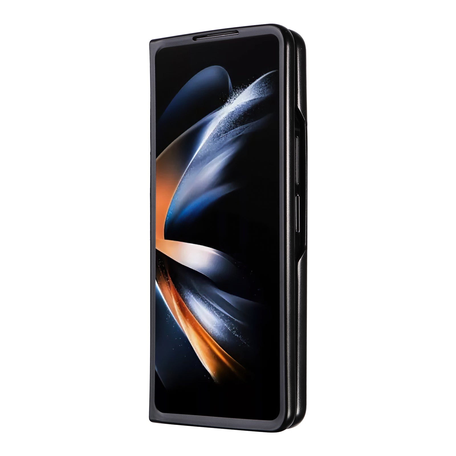 For Samsung Galaxy Z Fold5 5G Textured PU Leather PC Phone Case Folding Back Cover