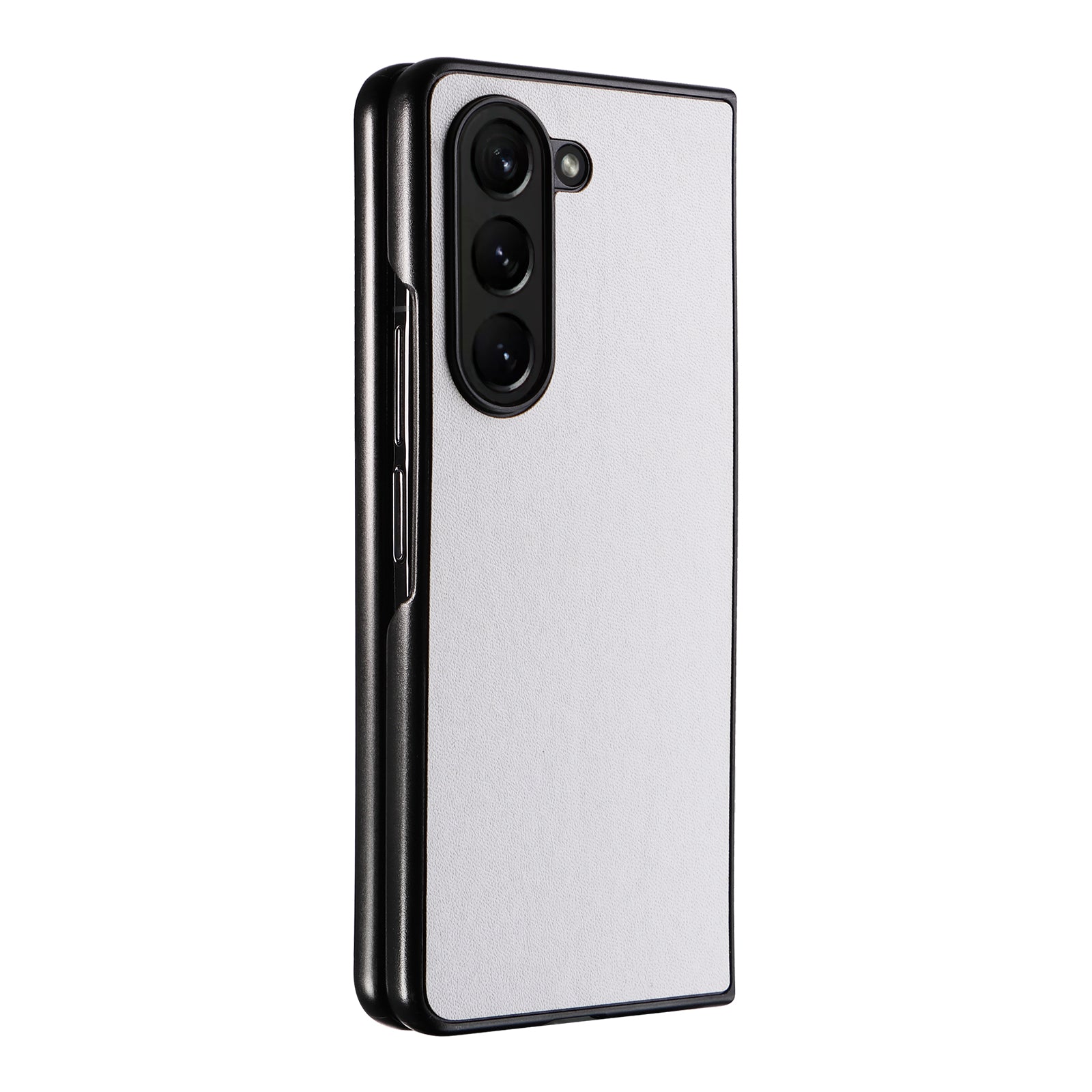 For Samsung Galaxy Z Fold5 5G Textured PU Leather PC Phone Case Folding Back Cover