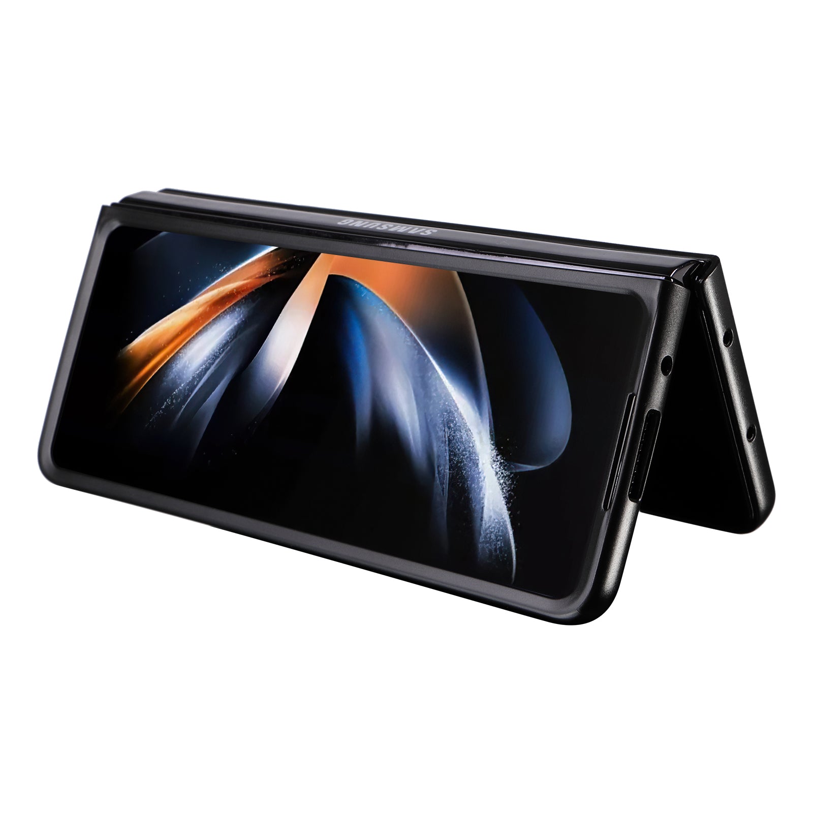 For Samsung Galaxy Z Fold5 5G Textured PU Leather PC Phone Case Folding Back Cover
