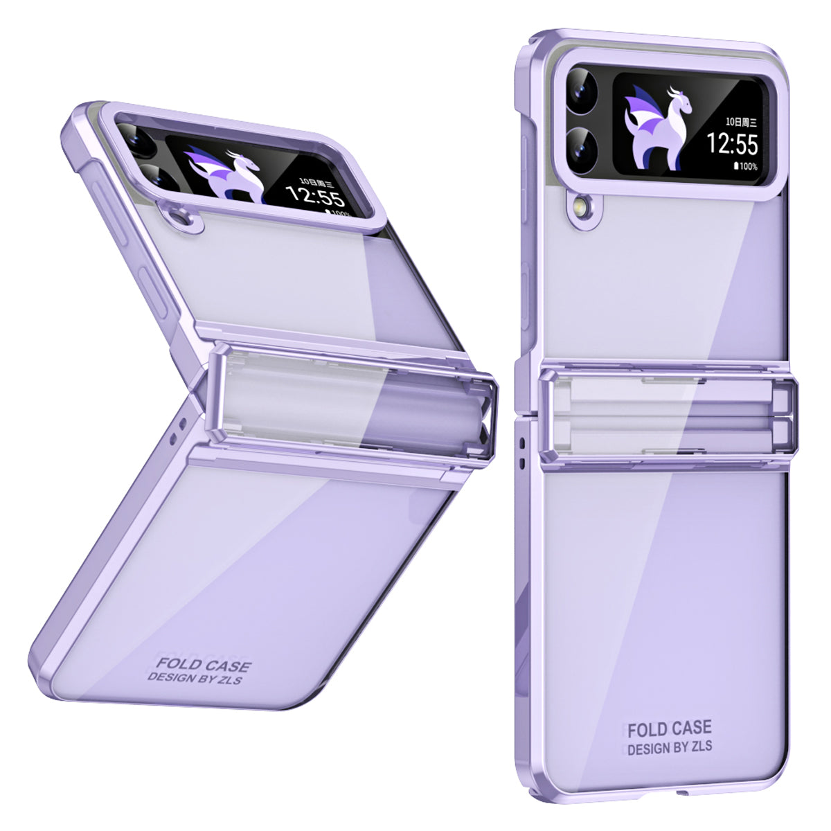 For Samsung Galaxy Z Flip4 5G Shockproof Hard PC Phone Case Electroplating Clear Cover