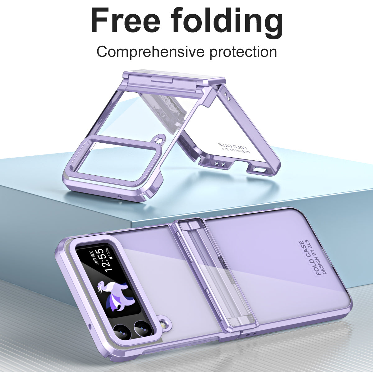 For Samsung Galaxy Z Flip4 5G Shockproof Hard PC Phone Case Electroplating Clear Cover