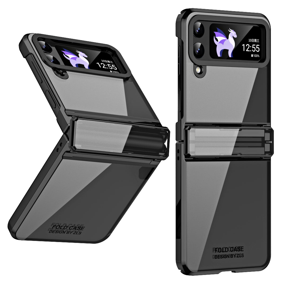 For Samsung Galaxy Z Flip4 5G Shockproof Hard PC Phone Case Electroplating Clear Cover