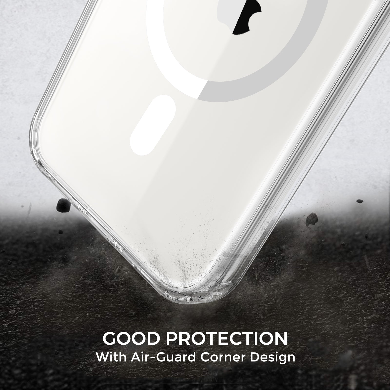 AHASTYLE PC06 til iPhone 13 Pro Max HD Clear PC TPU-cover kompatibel med MagSafe stødsikkert telefoncover