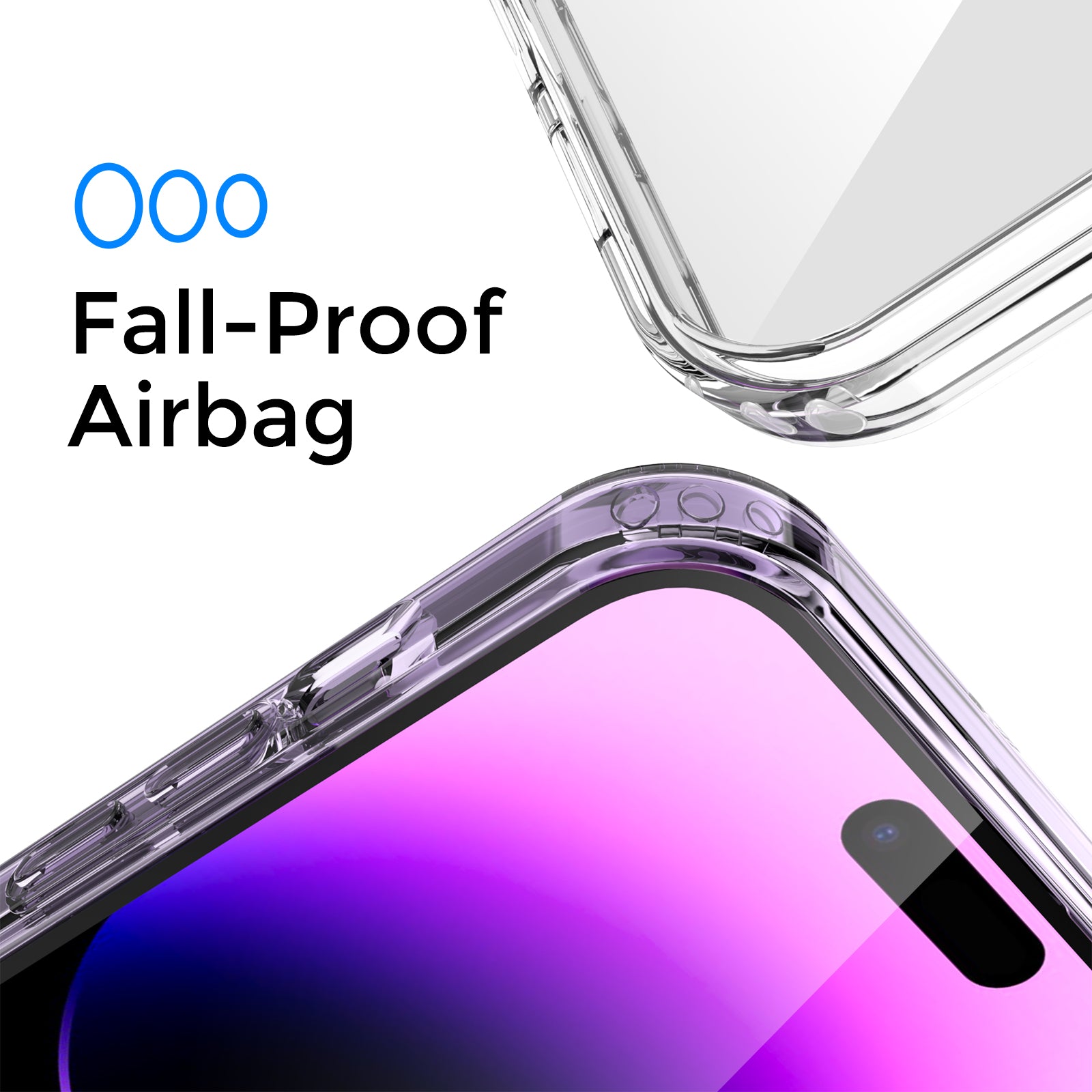 AHASTYLE PC06 For iPhone 14 Pro Max Dustproof Phone Case Compatible with MagSafe HD Clear PC TPU Cover