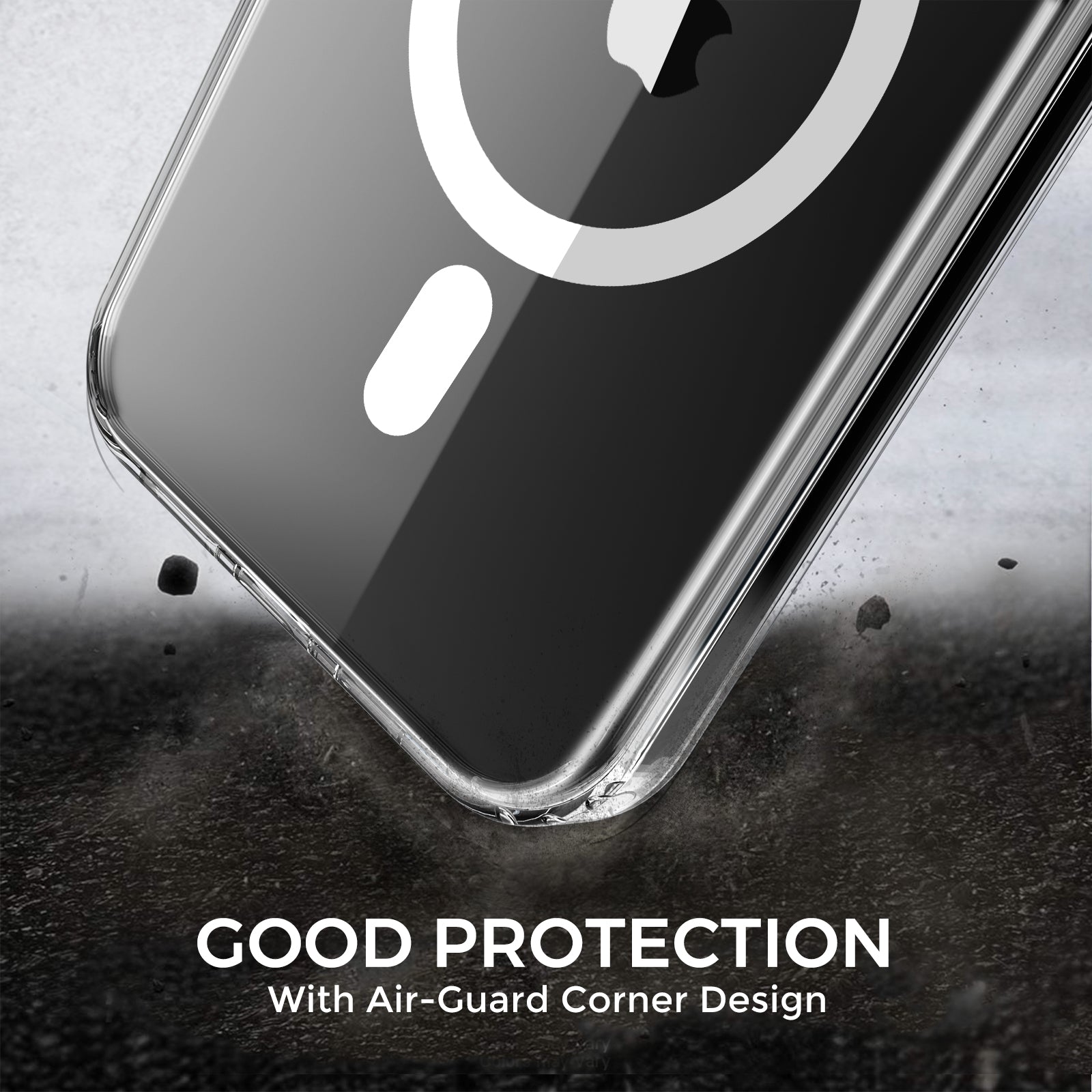 AHASTYLE PC06 For iPhone 14 Pro Max Dustproof Phone Case Compatible with MagSafe HD Clear PC TPU Cover