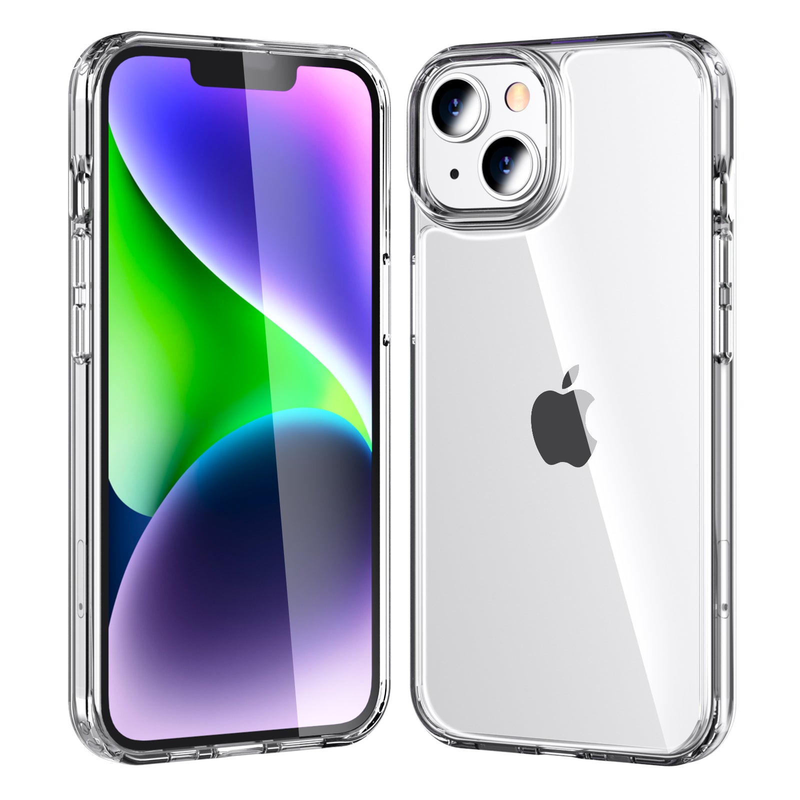 AHASTYLE PC06 Clear PC TPU Cover For iPhone 14 Plus Dustproof Mobile Phone Shell Anti-Scratch Case