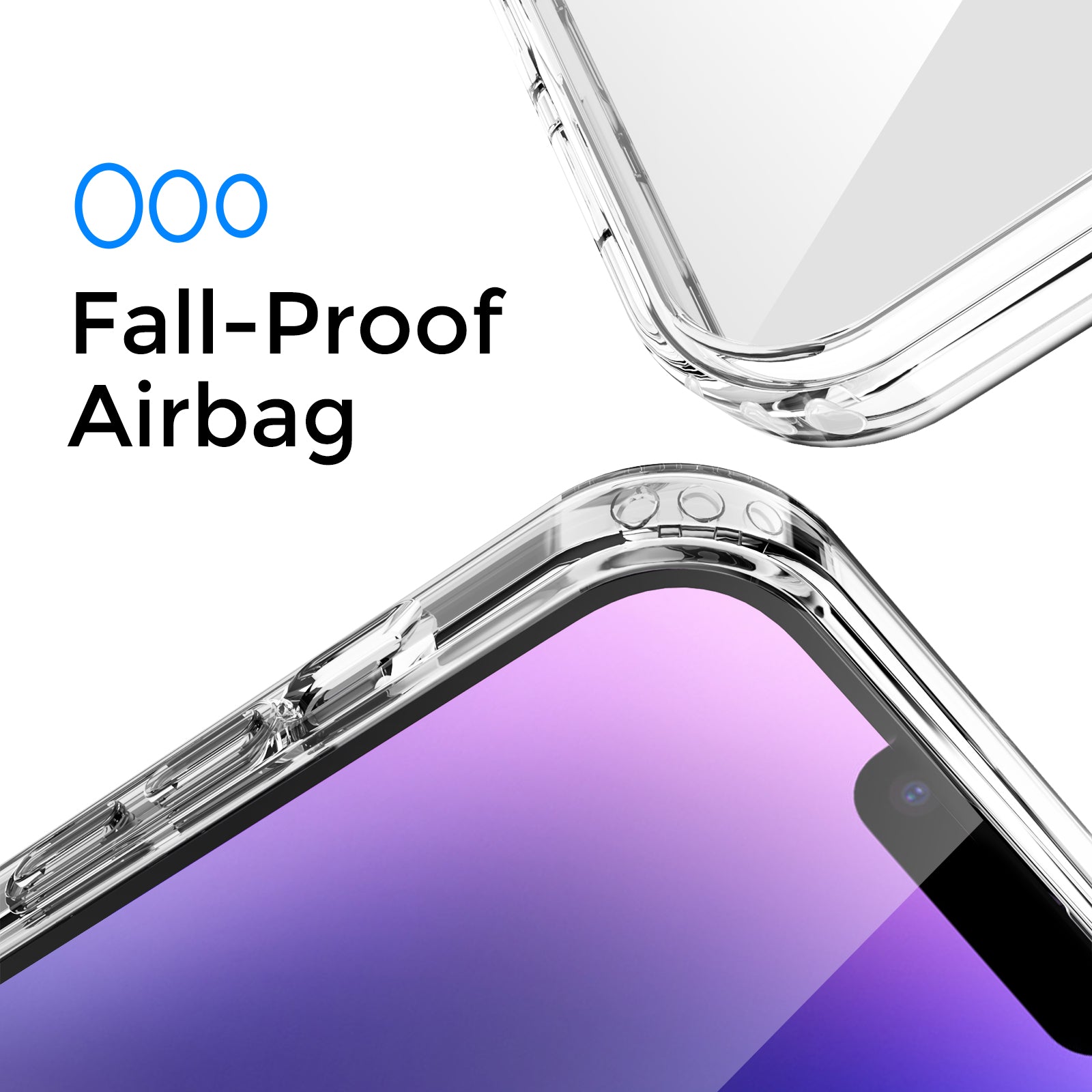 AHASTYLE PC06 Clear PC TPU Cover For iPhone 14 Plus Dustproof Mobile Phone Shell Anti-Scratch Case