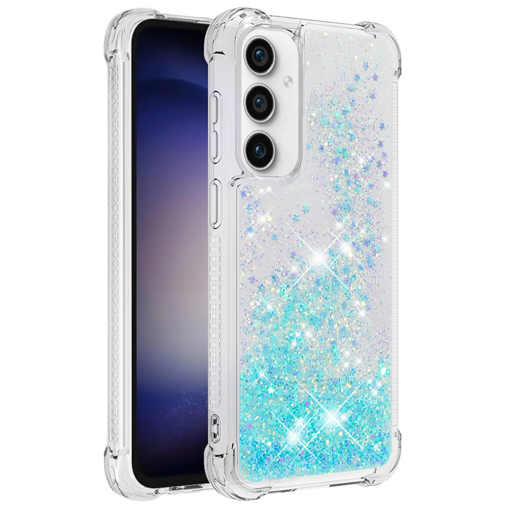 YB Quicksand Series-1 For Samsung Galaxy S23 FE Sparkle Liquid Phone Case Soft TPU Shockproof Protective Cover