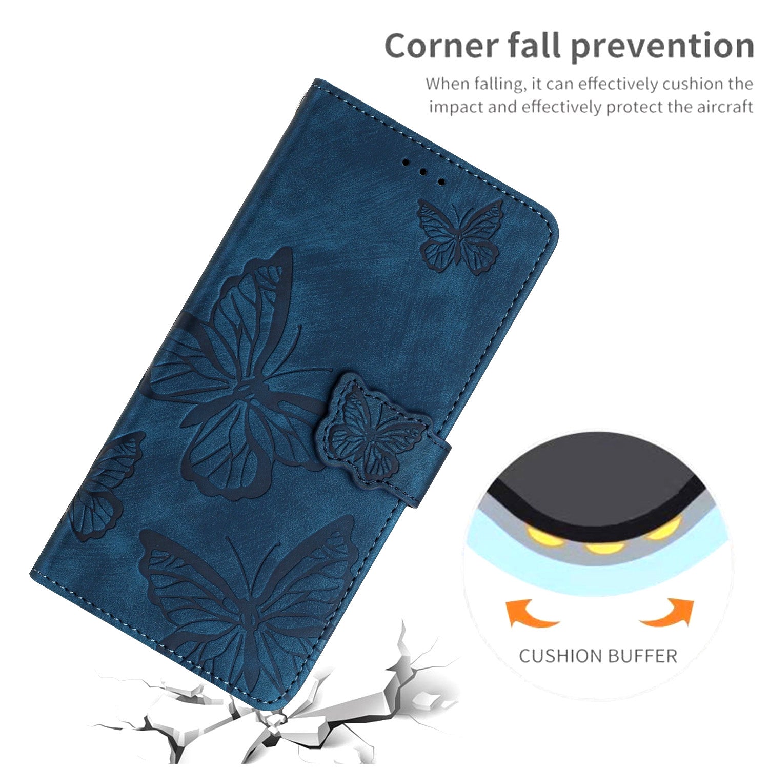 Til Samsung Galaxy A24 4G A25 5G PU læder Skin-touch etui med trykte sommerfugle tegnebogsstativ Telefoncover