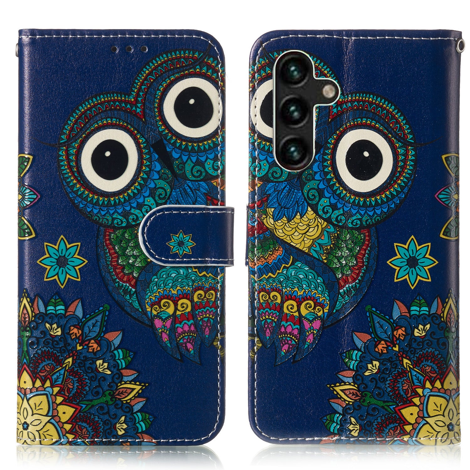 PU Leather Phone Case for Samsung Galaxy A24 4G A25 5G Pattern Printing Wallet Stand Protective Cover