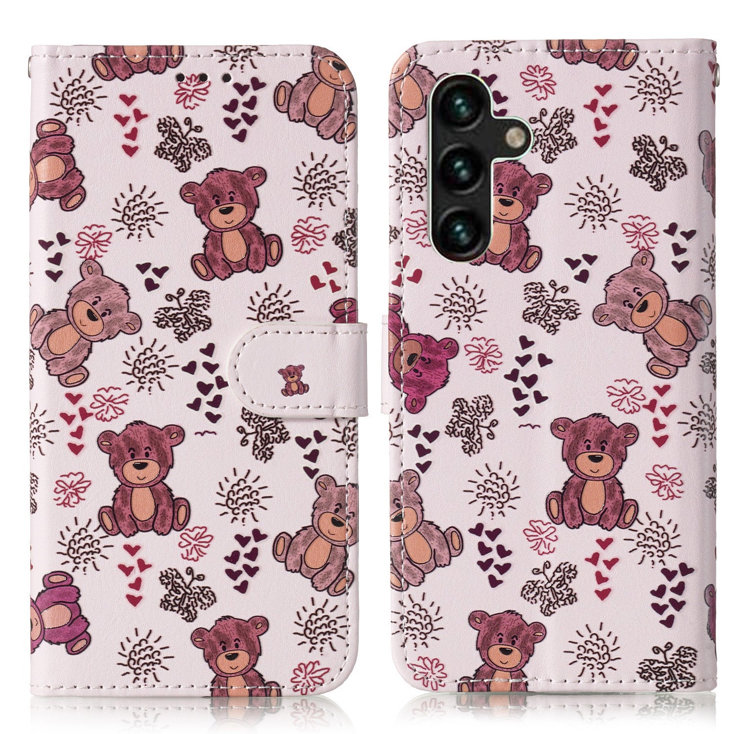 PU Leather Phone Case for Samsung Galaxy A24 4G A25 5G Pattern Printing Wallet Stand Protective Cover