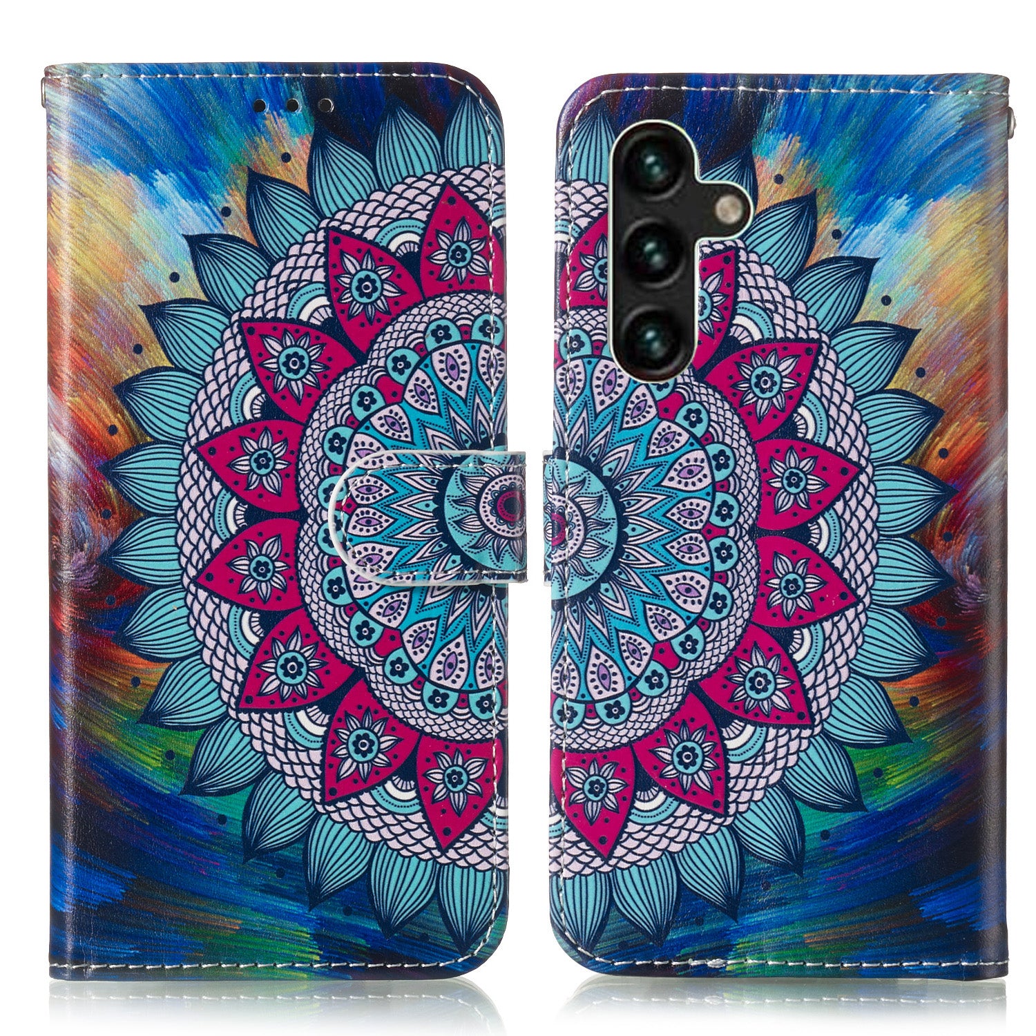 PU Leather Phone Case for Samsung Galaxy A24 4G A25 5G Pattern Printing Wallet Stand Protective Cover