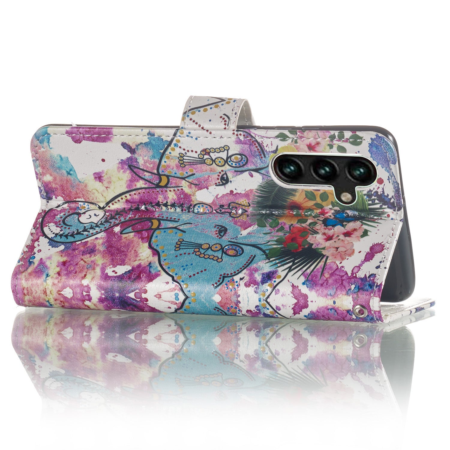 PU Leather Phone Case for Samsung Galaxy A24 4G A25 5G Pattern Printing Wallet Stand Protective Cover