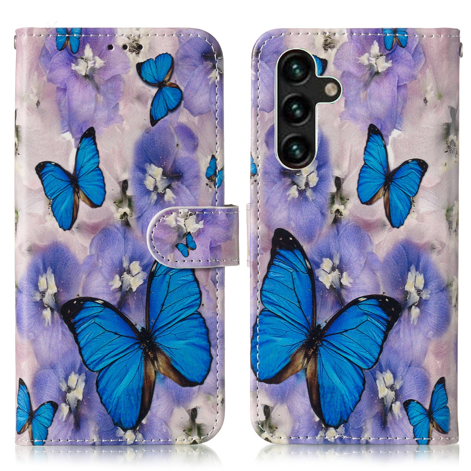 PU Leather Phone Case for Samsung Galaxy A24 4G A25 5G Pattern Printing Wallet Stand Protective Cover