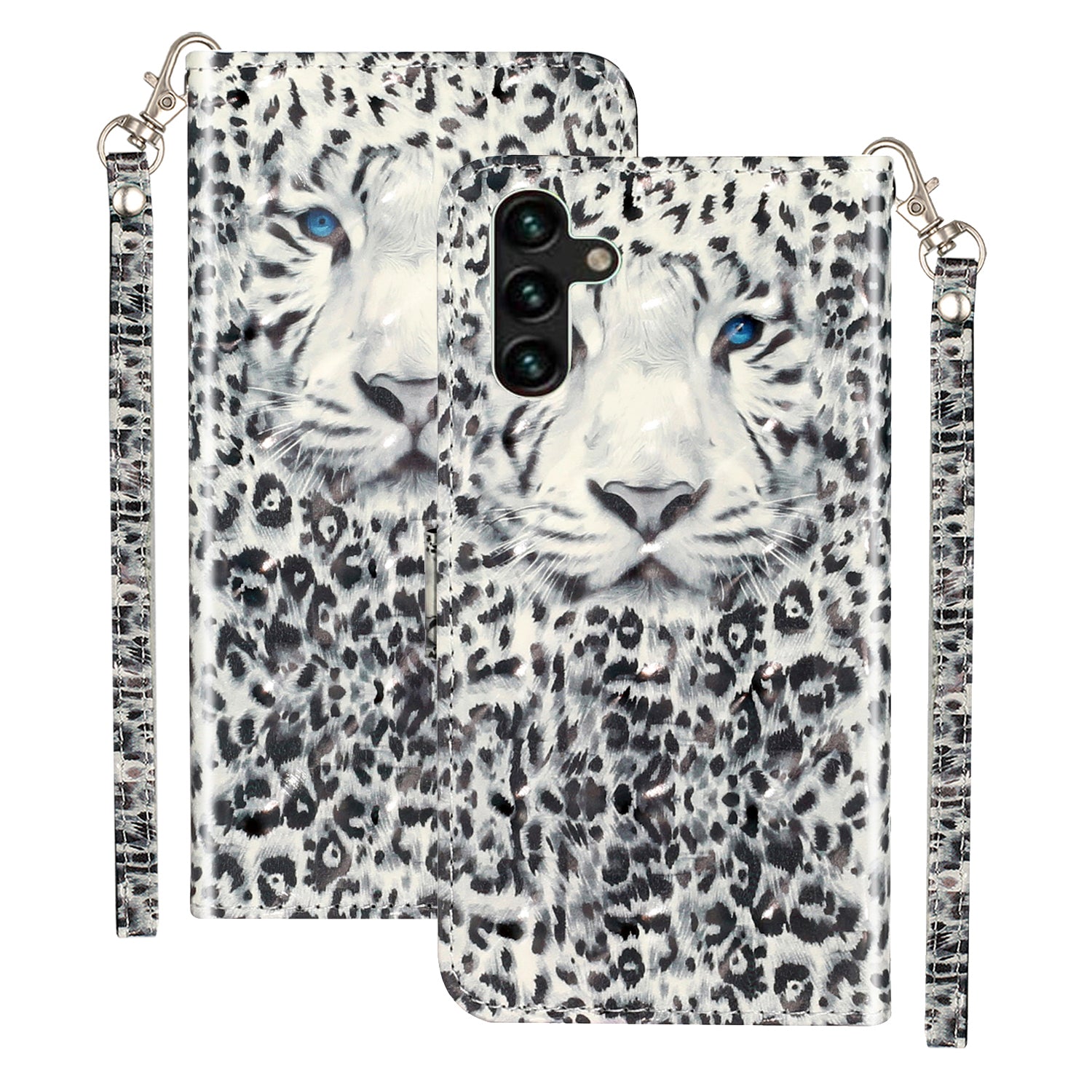 Pouzdro na telefon do peněženky pro Samsung Galaxy A24 4G A25 5G PU kožený stojánek pro tisk 3D vzoru Flip Cover