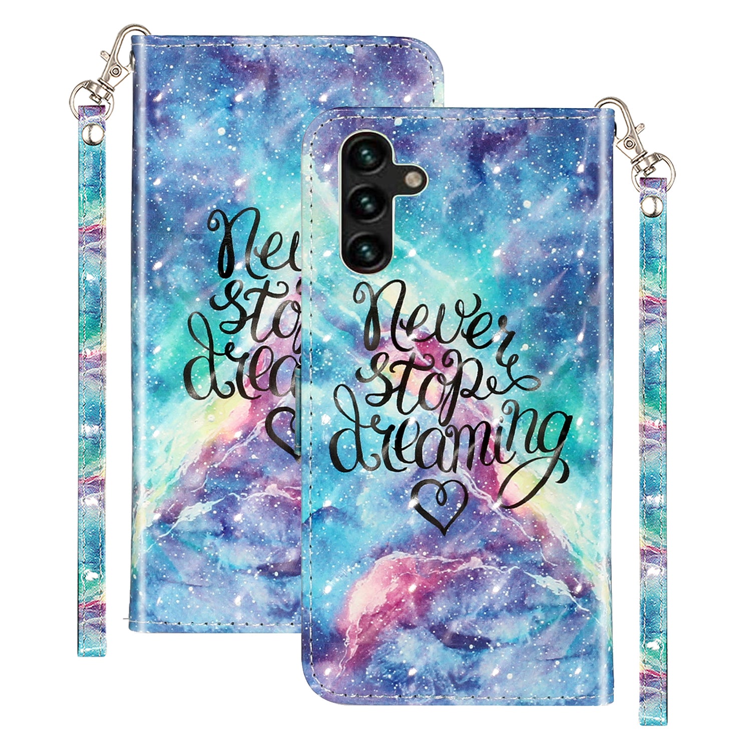 Pouzdro na telefon do peněženky pro Samsung Galaxy A24 4G A25 5G PU kožený stojánek pro tisk 3D vzoru Flip Cover