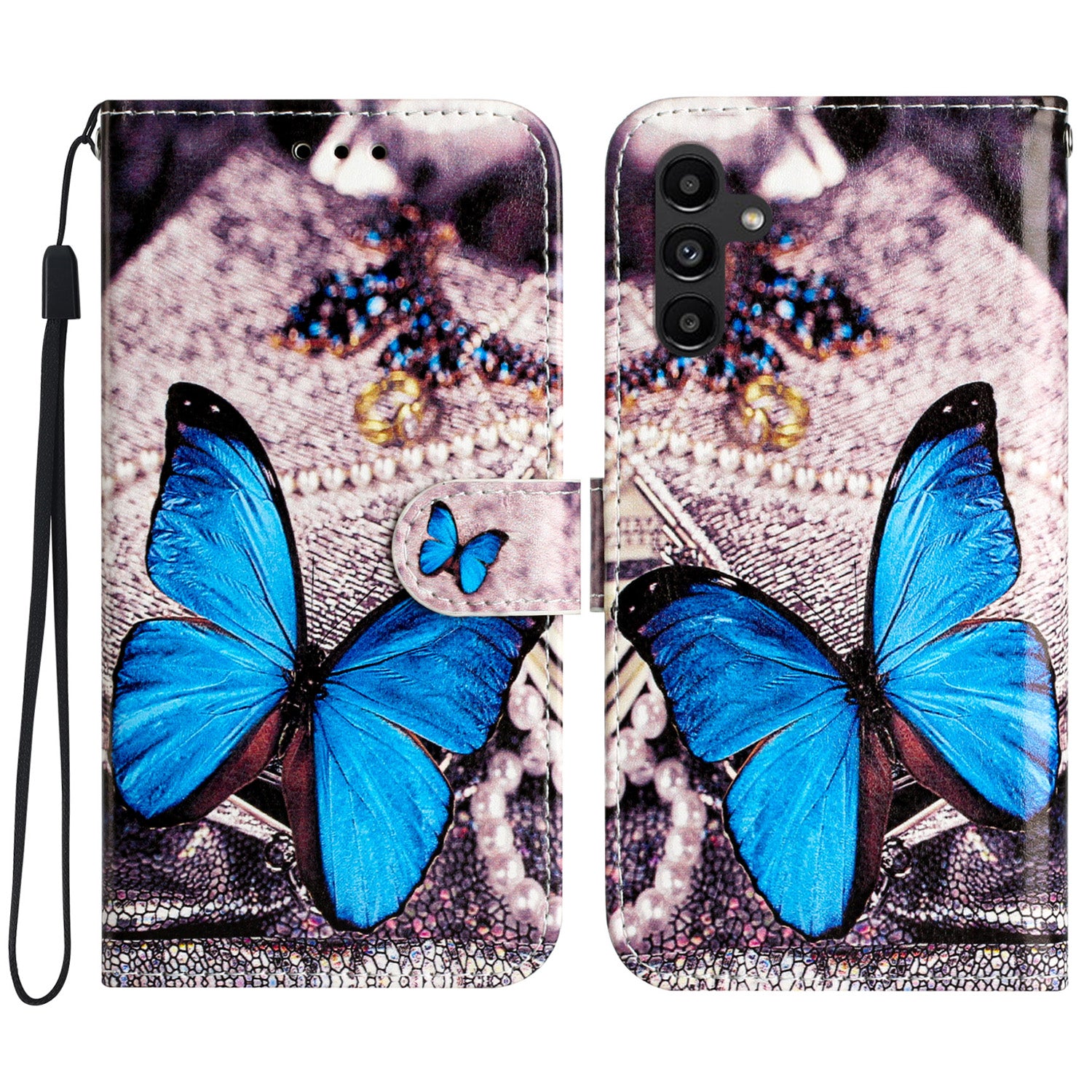 Pouzdro na peněženku pro Samsung Galaxy A24 4G A25 5G PU kožený stojánek na tisk vzoru Kryt na telefon