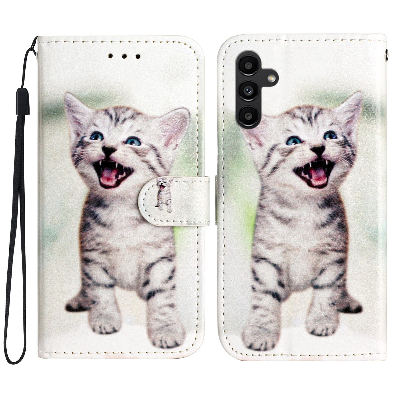 For Samsung Galaxy S23 FE PU Leather Stand Cover Pattern Printing Wallet Flip Phone Case