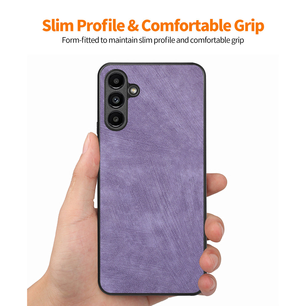 ENKAY HAT PRINCE For Samsung Galaxy A14 4G PU Leather Coated PC Retro Phone Case with High Aluminium-silicon Glass Film