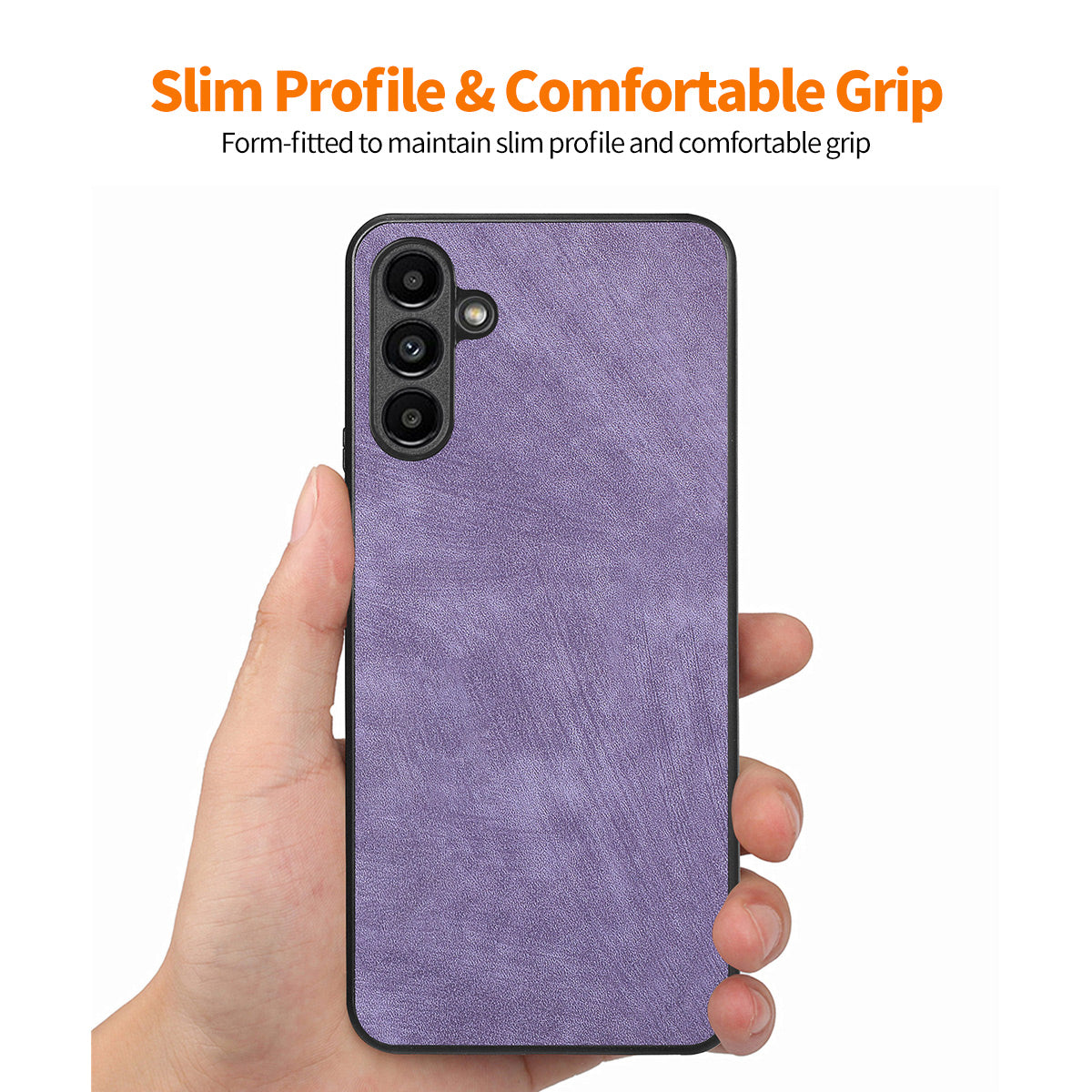 ENKAY HAT PRINCE For Samsung Galaxy A54 5G Retro PU Leather PC Phone Case with High Aluminium-silicon Glass Film