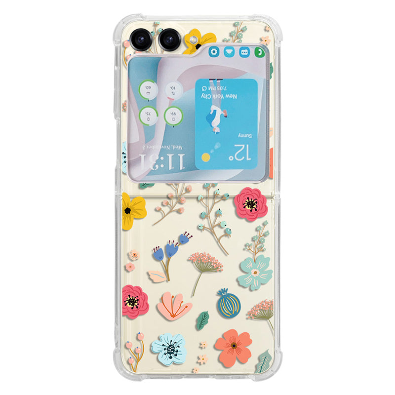 For Samsung Galaxy Z Flip5 5G TPU Reinforced Corners Phone Case Pattern Printing Phone Cover