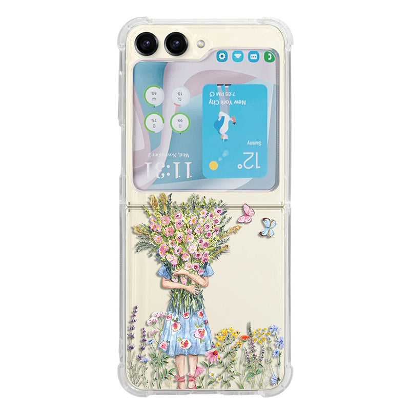 For Samsung Galaxy Z Flip5 5G TPU Reinforced Corners Phone Case Pattern Printing Phone Cover