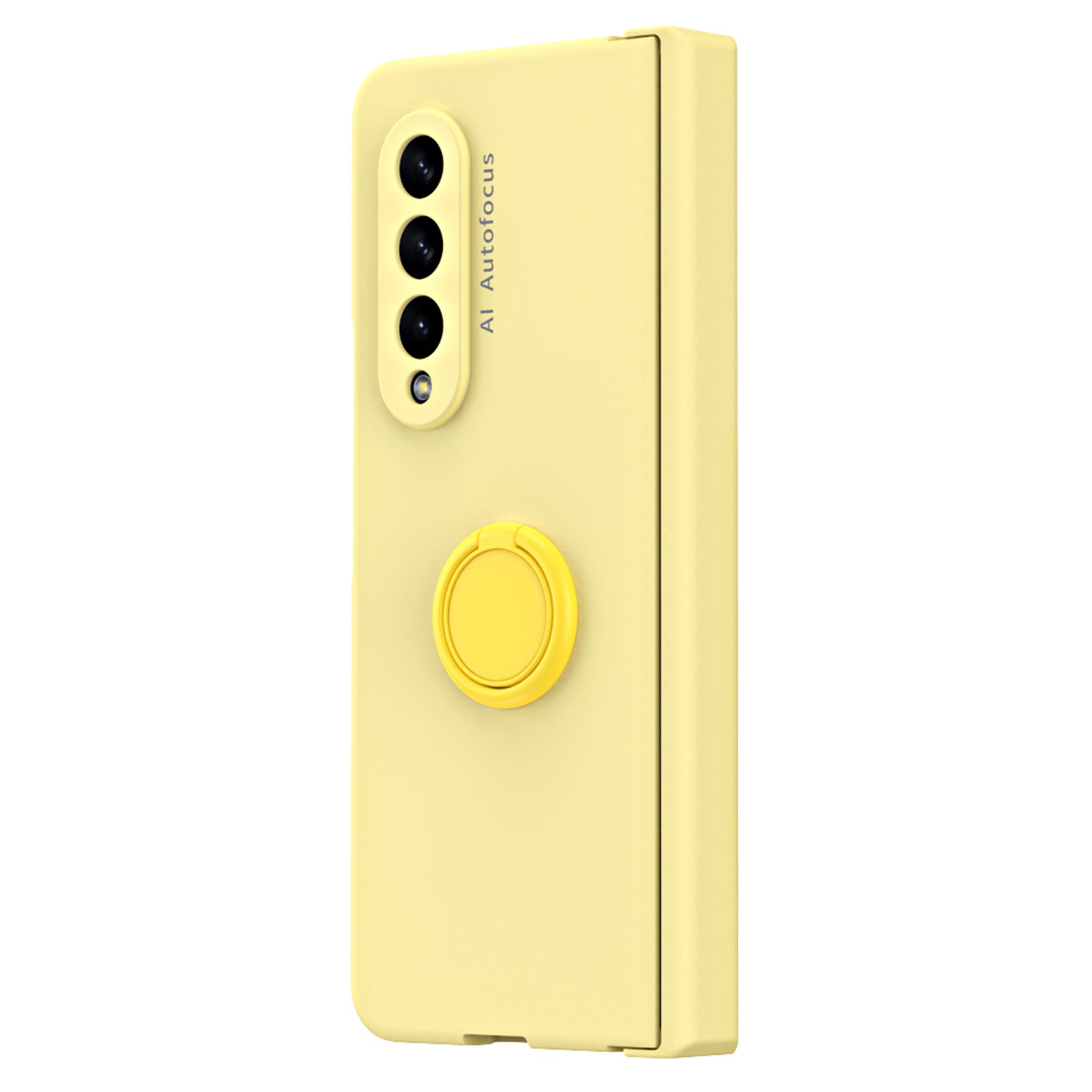 For Samsung Galaxy Z Fold4 5G Macaron Phone Cover with Front Screen Film Hard PC Kickstand Case Support Magnetic Car Mount