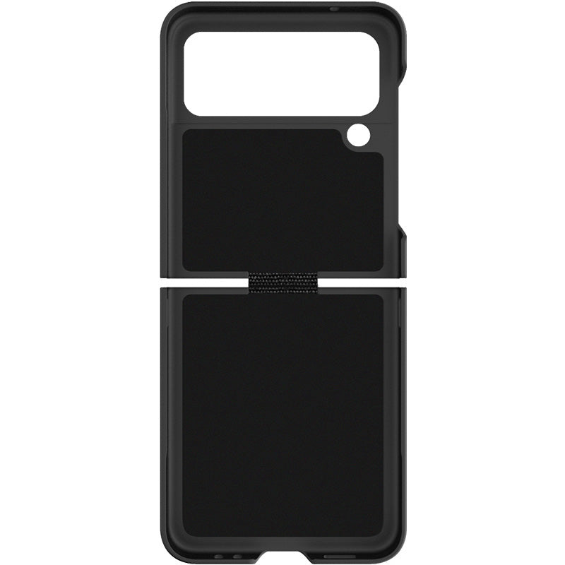 IMAK Ruiyi Series for Samsung Galaxy Z Flip4 5G Finger Ring Phone Case Carbon Fiber Leather Coated PC Cover