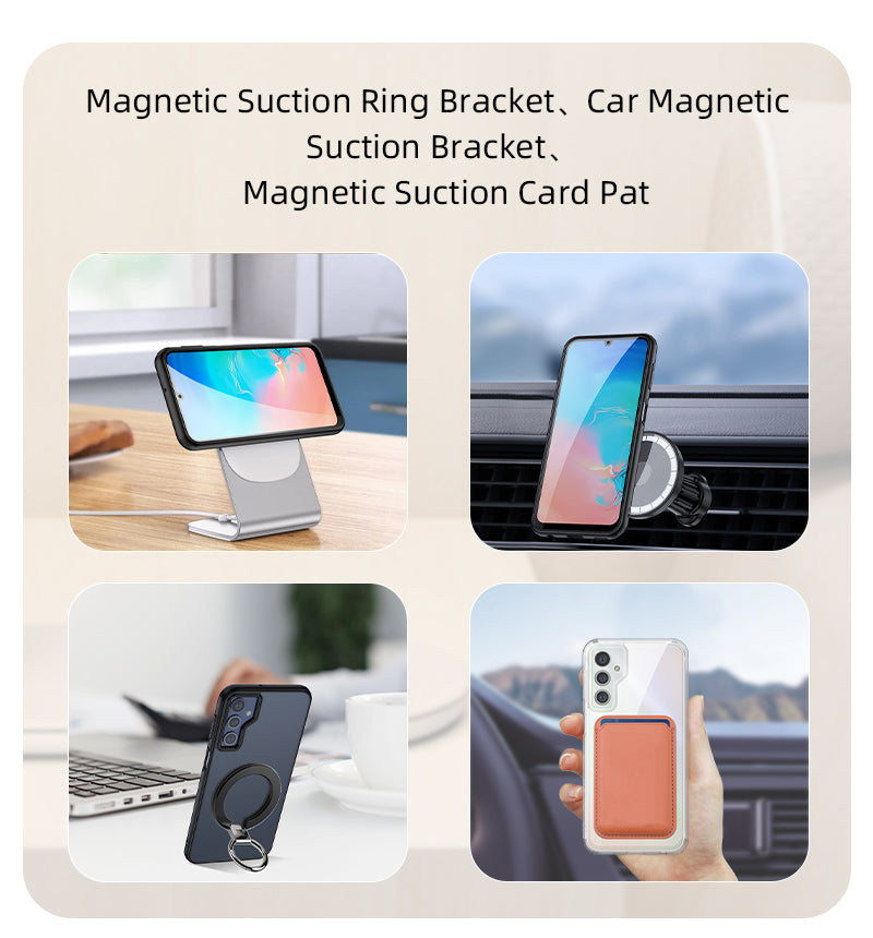 PC TPU Magnetic Case for Samsung Galaxy F34 5G M34 5G Phone Cover Compatible with MagSafe