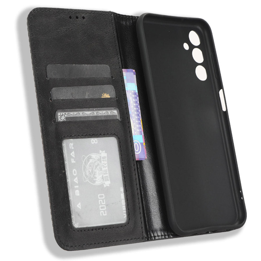 For Samsung Galaxy F34 5G M34 5G Wallet Retro PU Leather Case Stand Protective Phone Cover