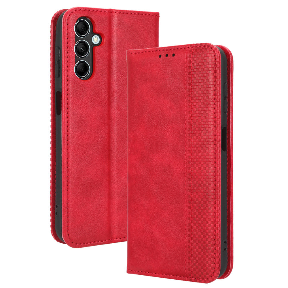 For Samsung Galaxy F34 5G M34 5G Wallet Retro PU Leather Case Stand Protective Phone Cover