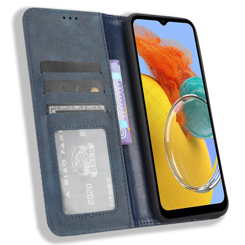 For Samsung Galaxy F34 5G M34 5G Wallet Retro PU Leather Case Stand Protective Phone Cover