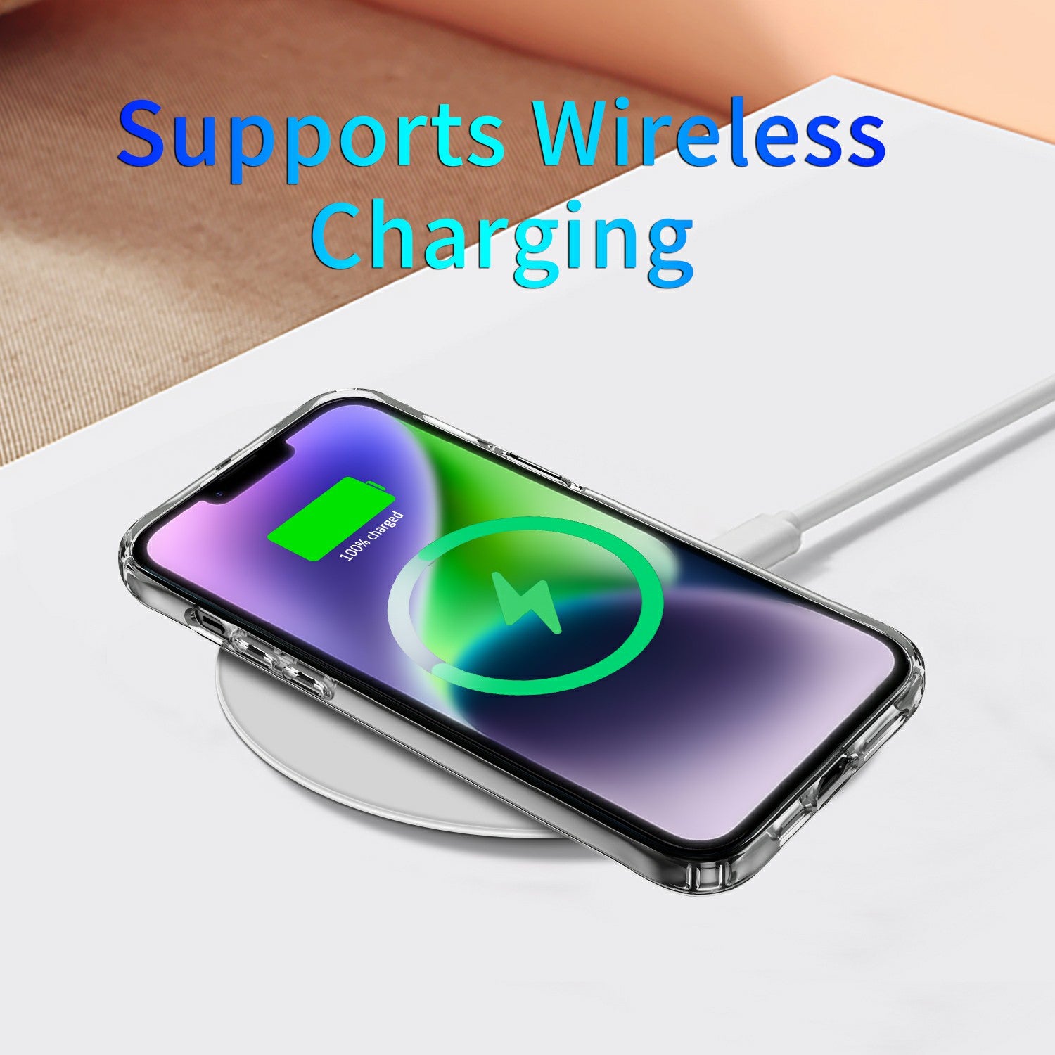 Pro iPhone 15 Vysoce průhledný zadní kryt TPU PC odolný proti nárazu na mobilní telefon