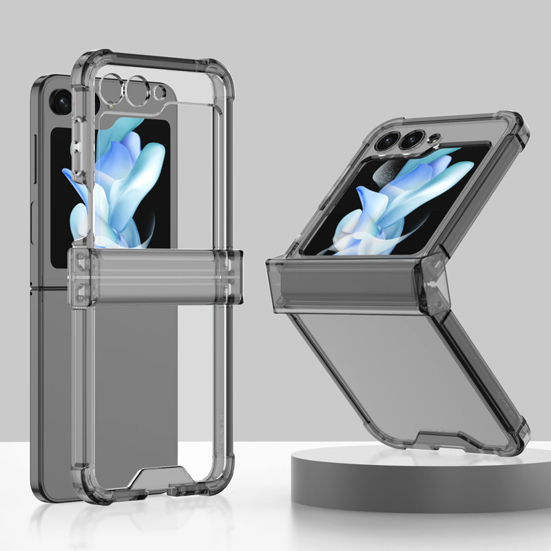 GKK For Samsung Galaxy Z Flip5 5G Hinge Protection Phone Case TPU Reinforced Corners Protective Cover