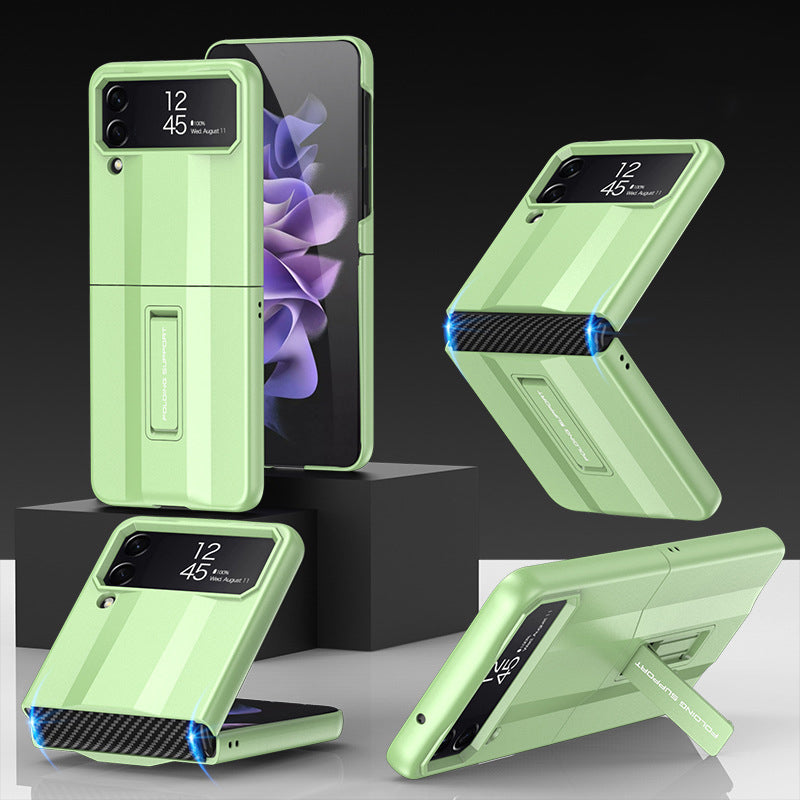 GKK Supercar Series For Samsung Galaxy Z Flip4 5G Kickstand Hard PC Phone Case Elastic Strap Hinge Protection Cover