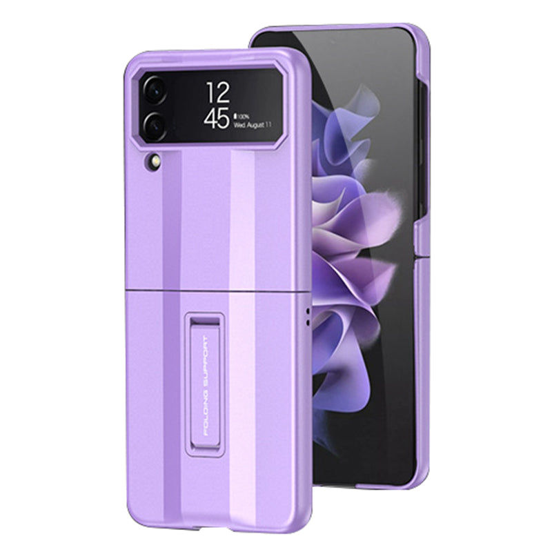 GKK Supercar Series For Samsung Galaxy Z Flip4 5G Kickstand Hard PC Phone Case Elastic Strap Hinge Protection Cover