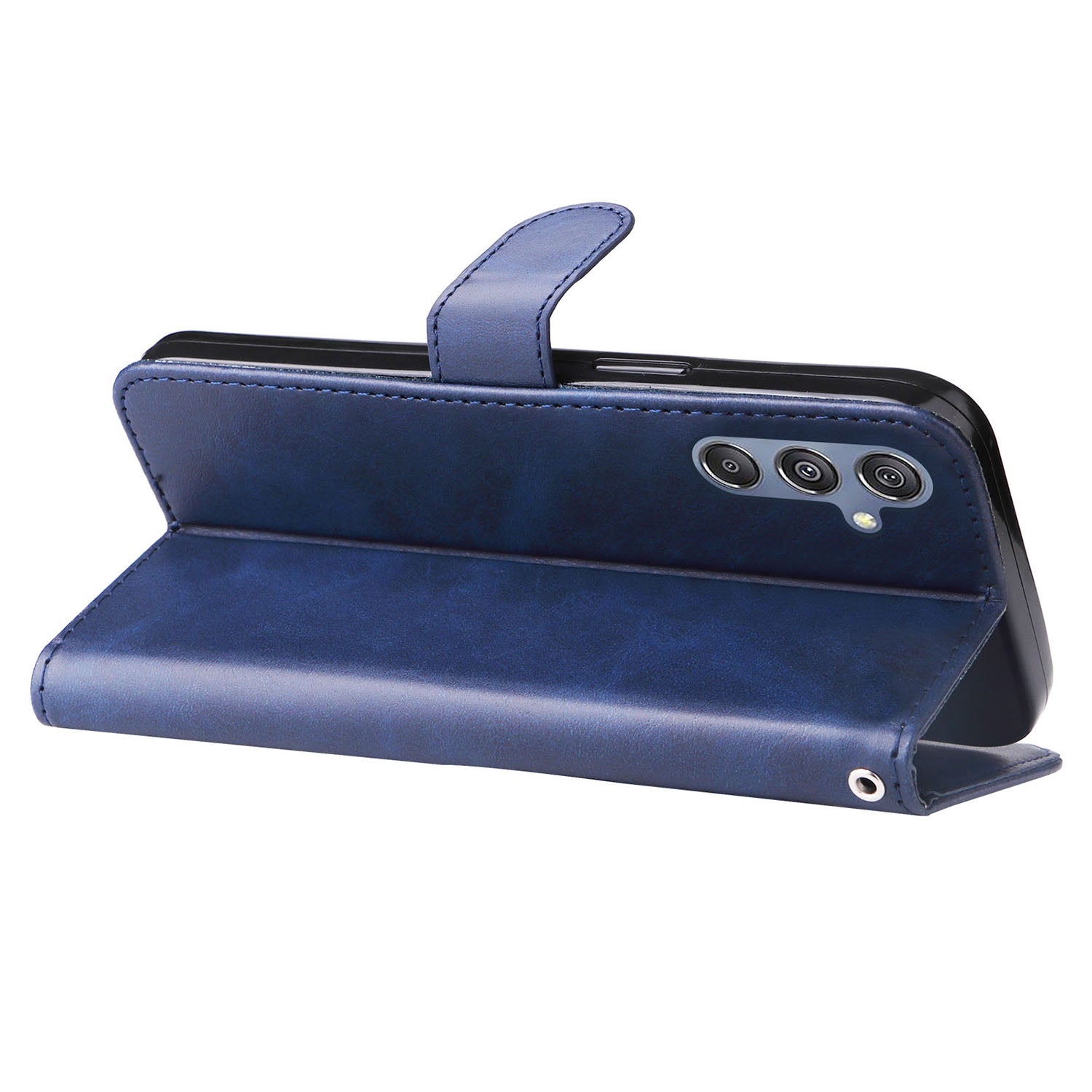 For Samsung Galaxy F34 5G M34 5G Calf Texture Leather Phone Case Wallet Stand Cover with Zipper Pocket