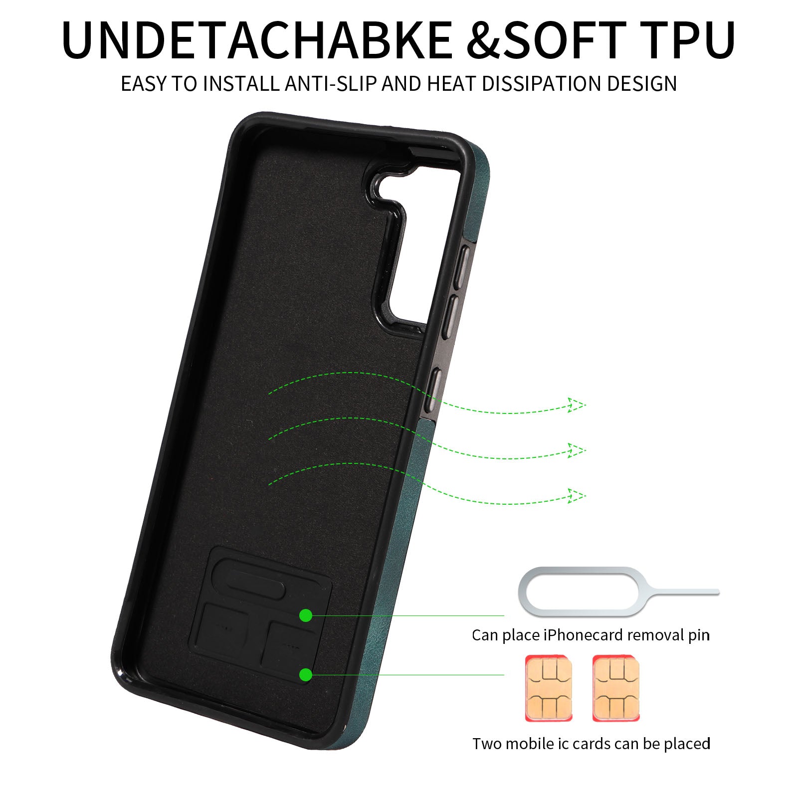001 For Samsung Galaxy S21 FE 5G PU Leather TPU Cover Card Holder Phone Case with Ring Kickstand