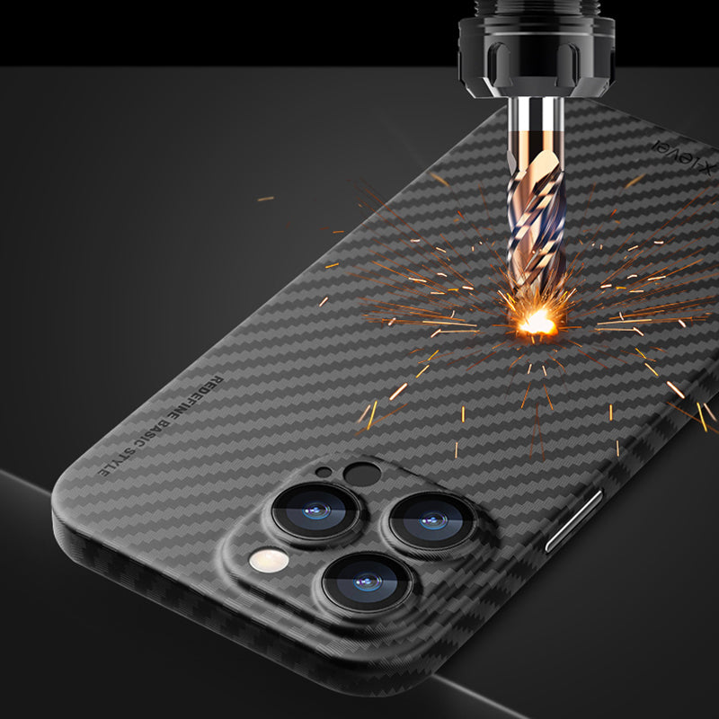 X-LEVEL Back Protector for iPhone 15 Plus Carbon Fiber Texture Hard PC Case Ultra Thin Phone Cover