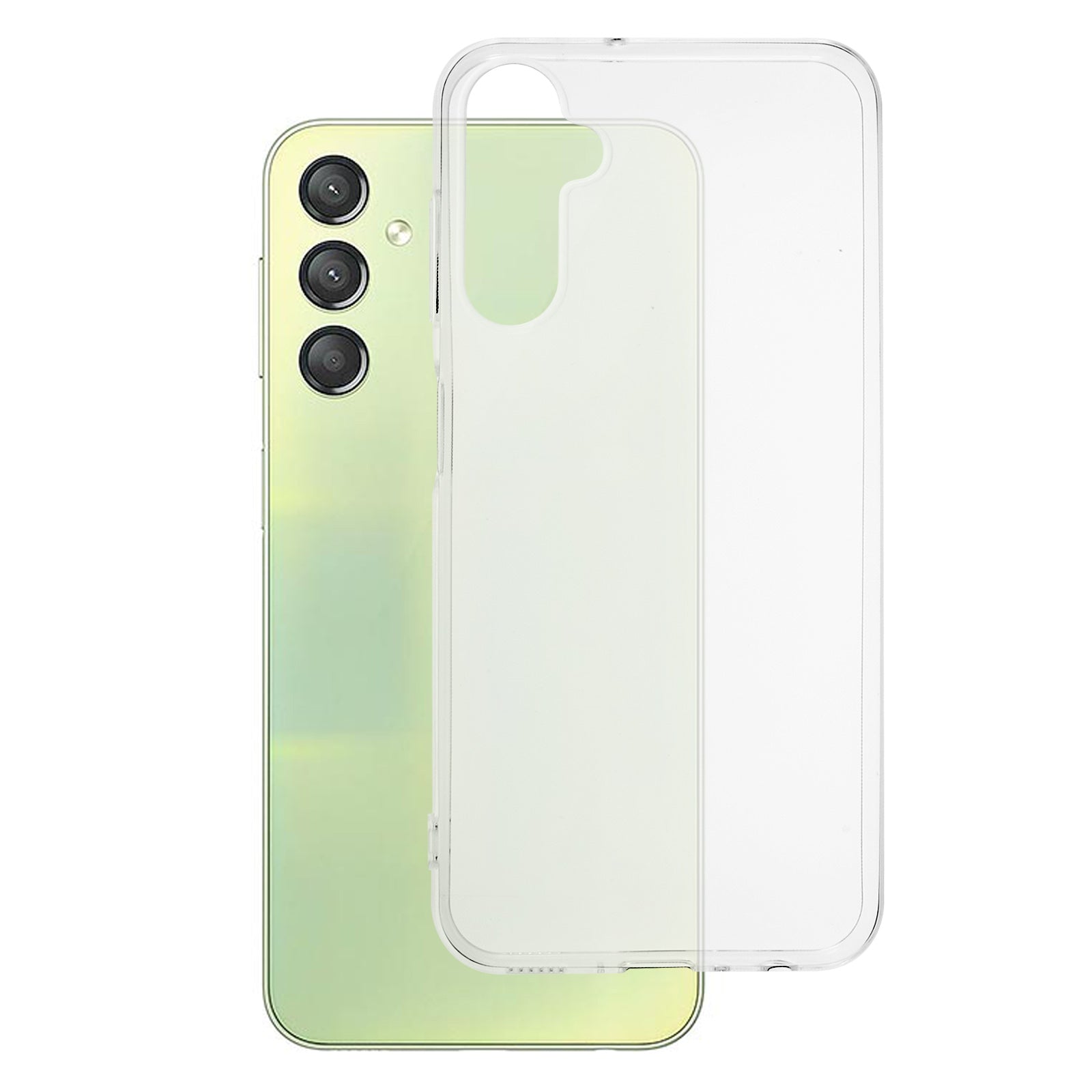 For Samsung Galaxy A25 5G Super Slim TPU Phone Cover HD Clear Cell Phone Case (Big Rear Lens Cutout Hole)