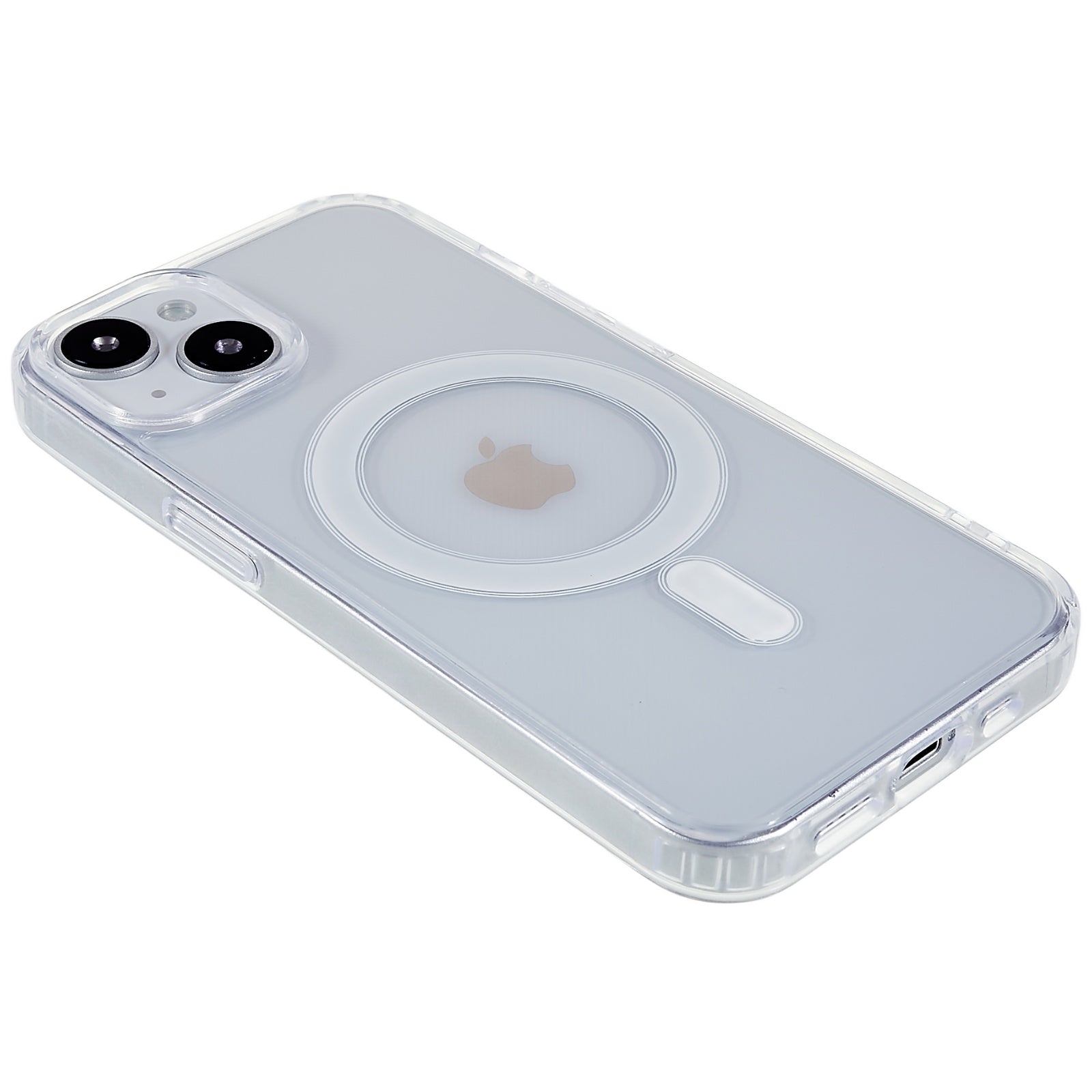 For iPhone 15 Clear Cell Phone Back Cover Acrylic TPU Magnetic Case Compatible with MagSafe