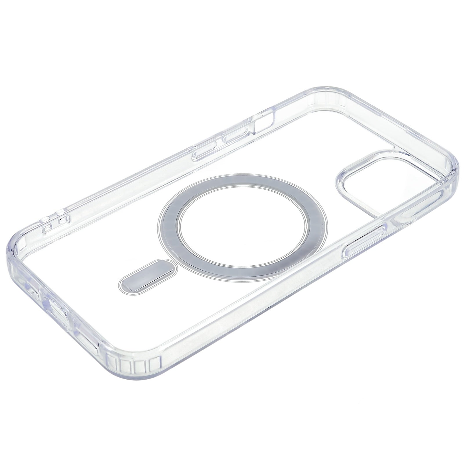 For iPhone 15 Clear Cell Phone Back Cover Acrylic TPU Magnetic Case Compatible with MagSafe