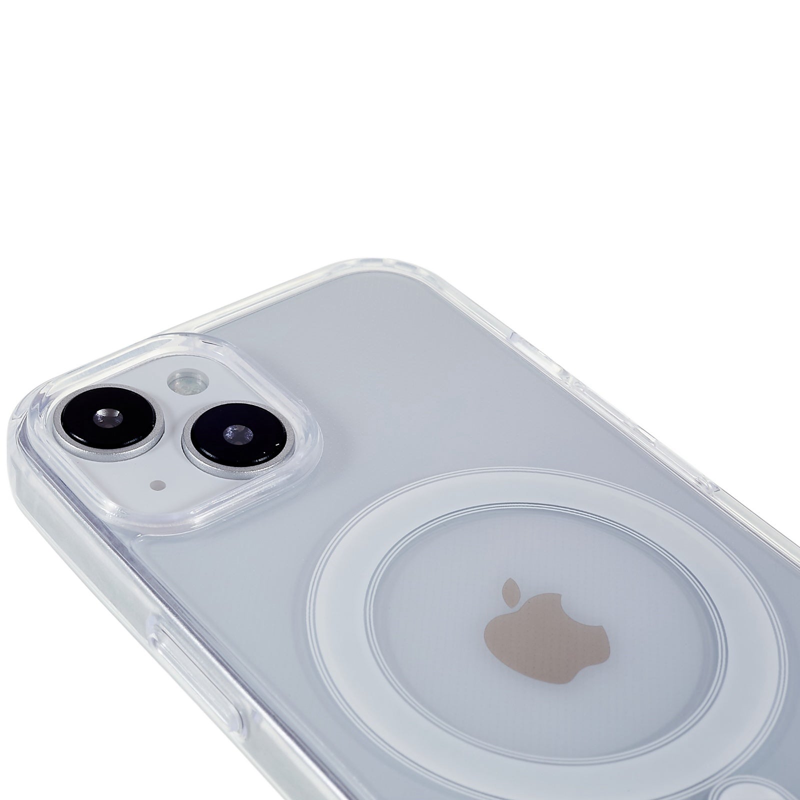 For iPhone 15 Clear Cell Phone Back Cover Acrylic TPU Magnetic Case Compatible with MagSafe